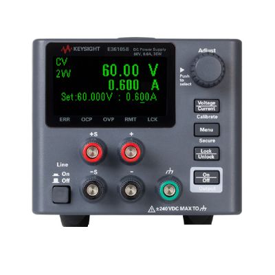 E36105B | Alimentation numérique 1 voie programmable 60 V / 0,6 A DC (36 W), interfaces USB et LAN (LXI)