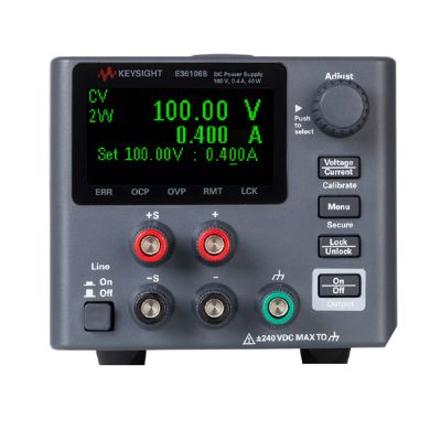 E36106B | Alimentation numérique 1 voie programmable 100 V / 0,4 A DC (40 W), interfaces USB et LAN (LXI)