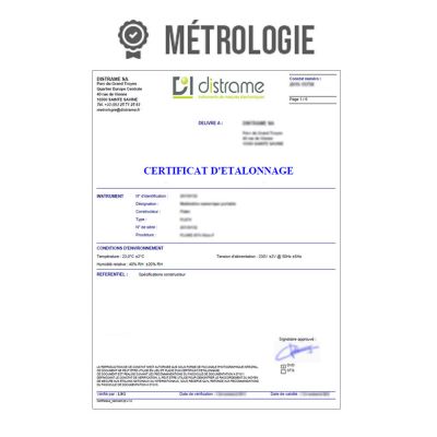 PE-FI5089 | Certificat d'étalonnage pour FI5089 