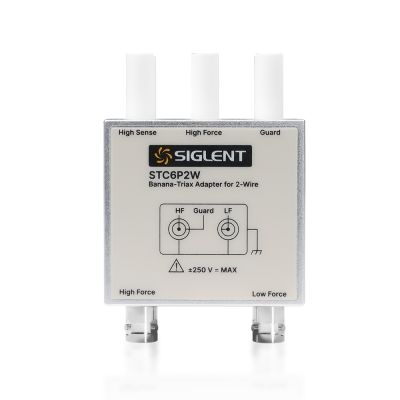 STC6P2W | Fiche banane vers triaxiale - 2 fils avec protection pour SMU siglent SMM3000X 