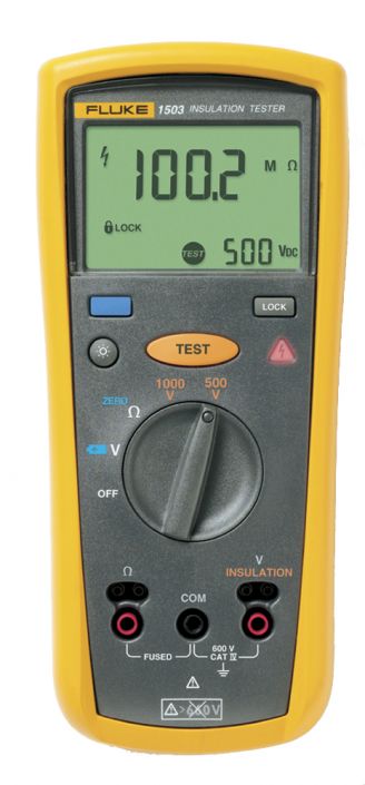 FL1503 | Contr&ocirc;leur d'isolement num&eacute;rique 2 Gohms, tension d'essai jusqu'&agrave; 1 000 V, FLUKE-1503