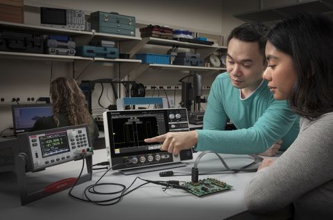 MSO22-EDU-2-BW-100 | Oscilloscope Tektronix MSO22, 2 voies 100 MHz + 16 entr&eacute;es logiques, 10 Mpts, 8 bits &eacute;cran tactile 10,1'' Education