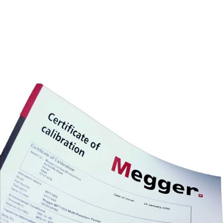 1000-367 | Certificat d'étalonnage avec relevé de mesures pour MIT400 