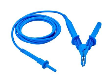 P01295508 | Cordon 5kV avec pince croco HT bleue, longueur 15m 