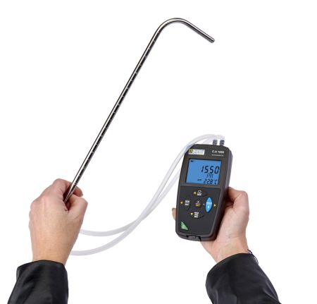 P01654555 | Micromanomètre CA1550 + Tube Pitot pour pression, vitesse et débit d'air. 