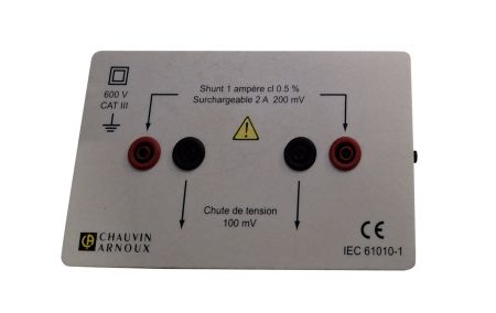 P01165221 | Shunt 1A - 0.1V, double isolation connexion fiche banane 