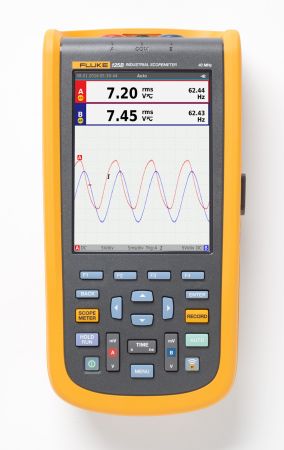 FLUKE-125B/INT | FLUKE-125B/INT ScopeMeter oscilloscope portable industriel 2x40MHz 