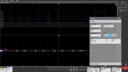 5-SRAUDIO | Option de déclenchement et d'analyse audio (I2S, LJ, RJ, TDM) pour MSO 5 