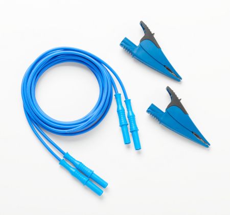 FLUKE-17XX-TL2M | Jeu 2 cordons + 2 pinces croco crocodile, couleur bleue, sans reprise arrière 1000 V CAT III 