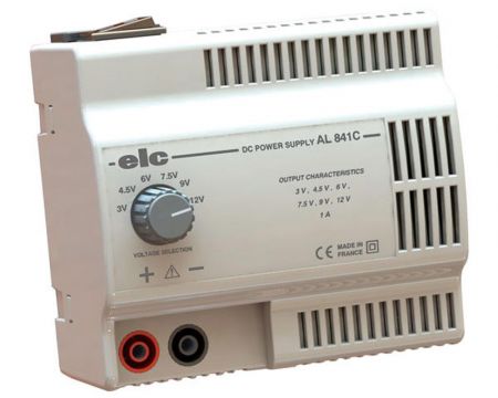 AL841C | Alimentation universelle 12 W, avec tension réglable (3 V, 4,5 V, 6 V, 7,5 V, 9 V, 12 V) / 1 A