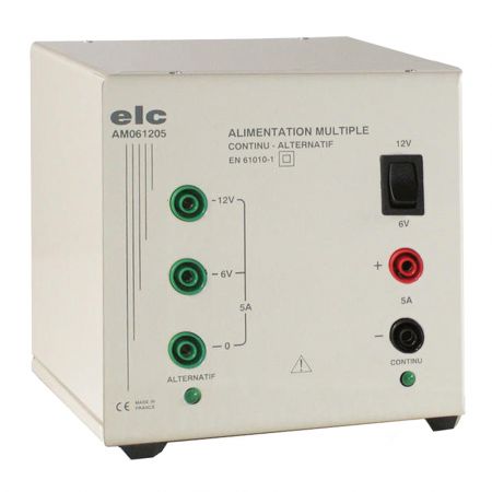 AM061205 | Alimentation numérique 1 voie 6 V / 5 A ou 12 V / 5 A, puissance 120 W 