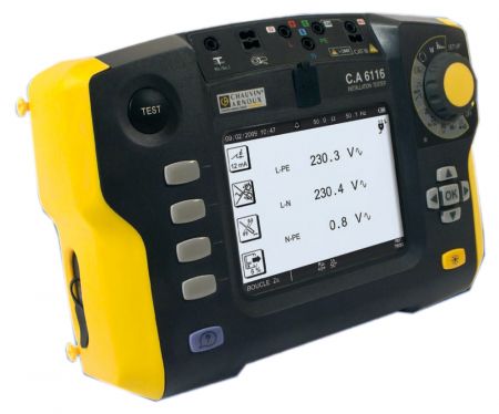 P01145455 | Testeur d'installations électriques CA6116N 2 GΩ, avec test de disjoncteurs et résistance de terre