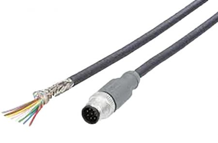 CMP12AA4-10 | Connectique 4 pôles M12 avec câble 10 m 