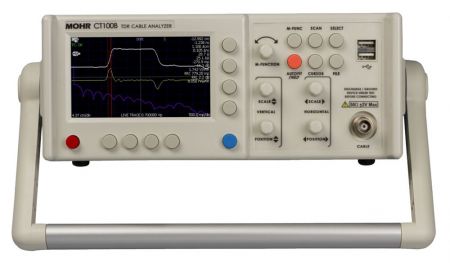 CT100B | Réflectomètre domaine temporel MTDR MOHR CT100B avec analyse fréquentielle, paramètres S11/S21, sortie BNC