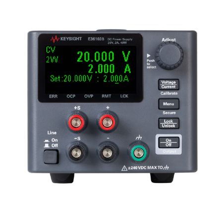 E36103B | Alimentation numérique 1 voie programmable 20 V / 2 A DC (40 W), interfaces USB et LAN (LXI)