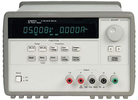 E3633A | Alimentation numérique 1 voie programmable double gamme, 8 V / 20 A ou 20 V / 10 A, puissance 200 W