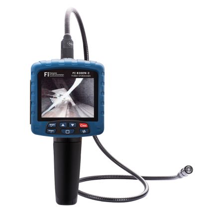 FI820EN-2 | Caméra d'inspection vidéo endoscope avec col de cygne flexible IP67, tête de caméra Ø17 mm avec éclairage