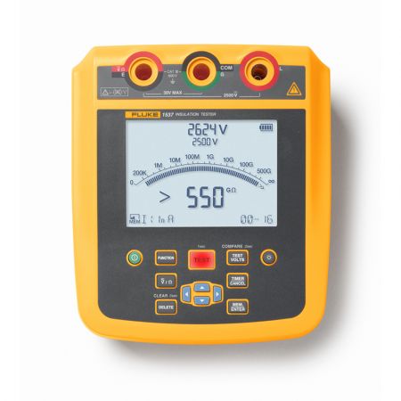 FLUKE-1537 | Testeur d'isolement 2500V avec calculs PI, DAR et DD, mémoire résultats, multimètre, interface USB avec logiciel