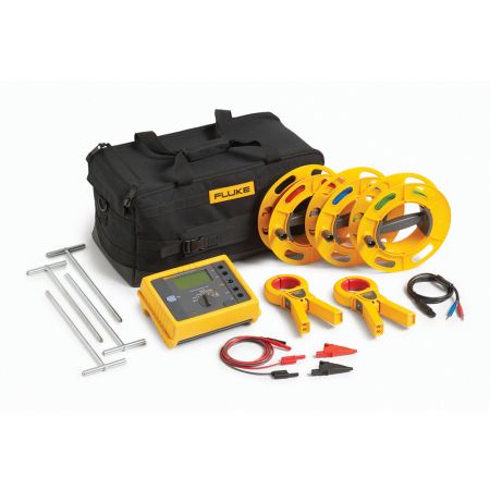 FLUKE-1623-2-KIT | Testeur de résistance de terre 20 000 ohms, piquets, bobines et sacoche de transport