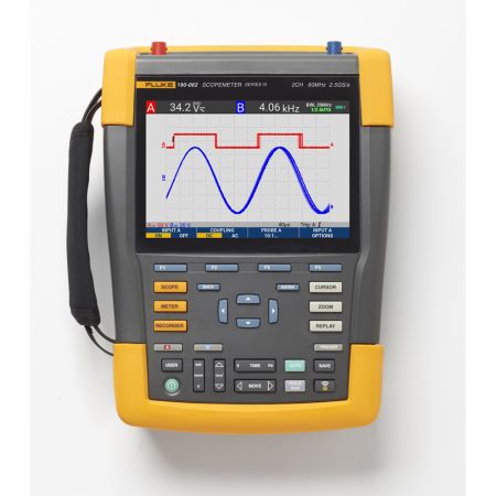 FLUKE-190-062-III | Oscilloscope numérique portable ScopeMeter, 2 voies 60 MHz, entrées flottantes 