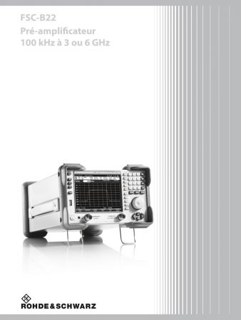 FSC-B22 | Pré-amplificateur 100 kHz à 3 ou 6 GHz, pour FSC3 et FSC6 