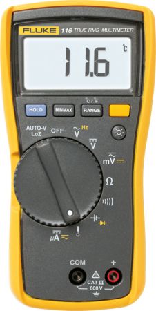FL116 | Multimètre numérique portable TRMS AC, avec mesure de température et µA 