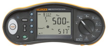 FLUKE-1663-SCH | Testeur d'installations électriques multifonctions + RCD type B 