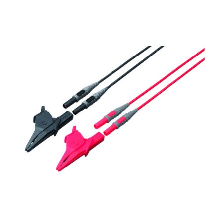 HI-L9438-50 | Cordons de tension noir+rouge longueur 3 m, 2 pinces croco- dile, pour HI-PW6001, 3390, 3193-10