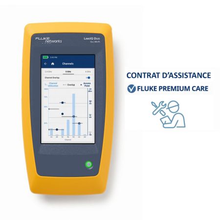 LIQ-DUO-H6EU/FPC3 | Testeur de câbles, réseaux et WiFi 6E Fluke networks LinkIQ DUO + Fluke Premium Care 3 ans
