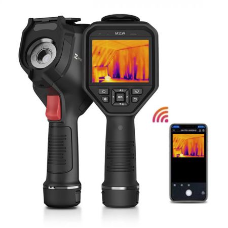 HM-TP21S-3AQF/W-M11W | Caméra thermique M11W 192 x 144 px, -20°C à +550°C, écran tactile 3.5'', 25 Hz, pointeur laser, WiFi, HIKMICRO