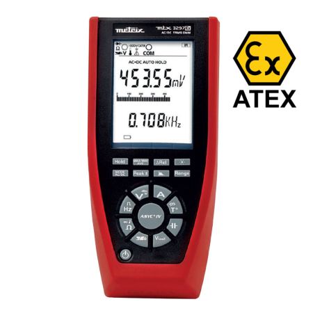 MTX3297 | Multimètre ATEX sécurité intrinsèque TRMS AC+DC, 60000 pts, usage atmosphère explosive, Metrix MTX3297