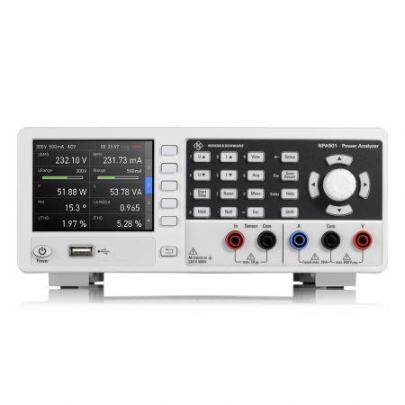 NPA501 | Analyseur de puissances et d'harmoniques DC à 100 kHz, fonctions étendues, interfaces USB et Ethernet