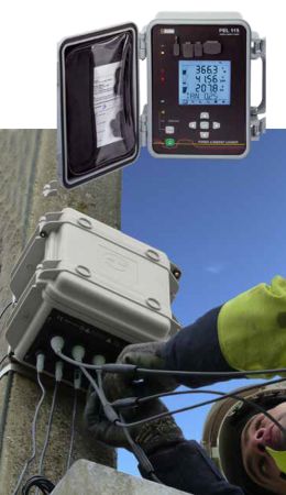 P01157169 | Enregistreur de puissance et d'énergie triphasé PEL115, 4 entrées tension, 4 entrées courant, afficheur, IP67