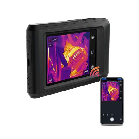 HM-TP42-3AQF/W-POCKE | Caméra thermique de poche, 256 x 192 px, -20°C à +400°C, écran tactile 3.5'', 25 Hz, Wi-Fi, Bluetooth, POCKET2