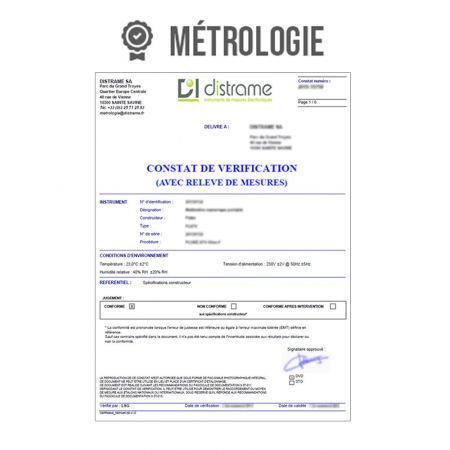 PR-WS3014Z | Constat de vérification avec relevé de mesures 