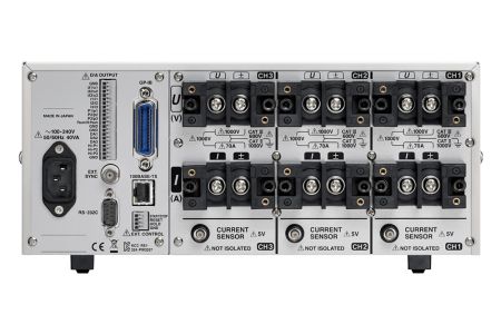 HI-PW3337-02 | Analyseur de puissance 3 voies avec entrée pour sonde de courant, sortie D/A et interfaces LAN et RS-232C