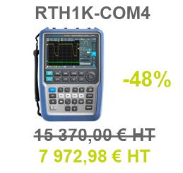 RTH1K-COM4 | Oscilloscope numérique 4 voies 500 MHz portable RTH1004 + options RTH-B1 +B244+pack PK1 