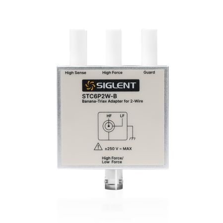 STC6P2W-B | Fiche banane vers triaxiale - 2 fils pour SMU siglent SMM3000X 