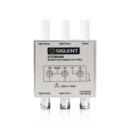 STC6P4W | Fiche banane vers triaxiale - 4 fils pour SMU siglent SMM3000X 