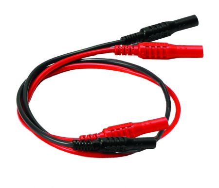 TA308 | Cordon de mesure fiches bananes avec fourreau 1 000 V Cat III 50 cm noir 