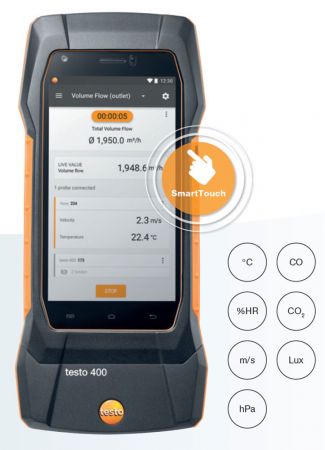 Testo 400 Testo Appareil multifonction pour les mesures de vitesse d'air et IAQ