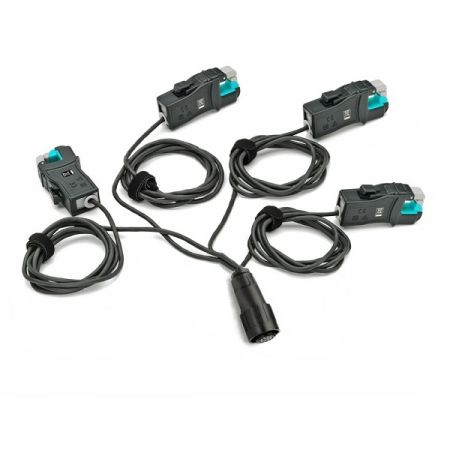 I20/200A-CLAMP-PQ4 | Jeu 4 mini-pinces de courant courant, rigides, Triphasé+Neu tre, calibres 20A/200A pour Fluke1735/4/44/45