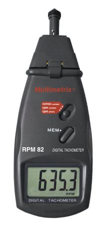P06236902 | Tachymètre numérique RPM82 jusqu'à 19 999 tr/min (avec contact) ou 99 999 tr/min (sans contact)