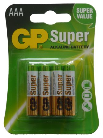 4XLR03 | Jeu de 4 piles de remplacement type LR03 