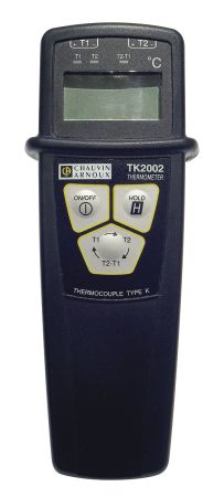P01653110 | Thermomètre numérique TK2002 2 voies à thermocouple type K, -50°C à 1 000°C, IP65 