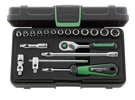 96011180 | Coffret à douilles rapides 1/4'' 