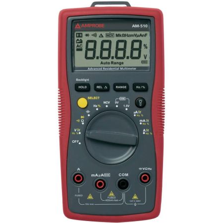 AM-510-EUR | Multimètre numérique portable pour applications électriques résidentielles et commerciales 