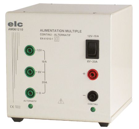 AM061210 | Alimentation numérique 1 voie 6 V / 20 A ou 12 V / 10 A, puissance 120 W 