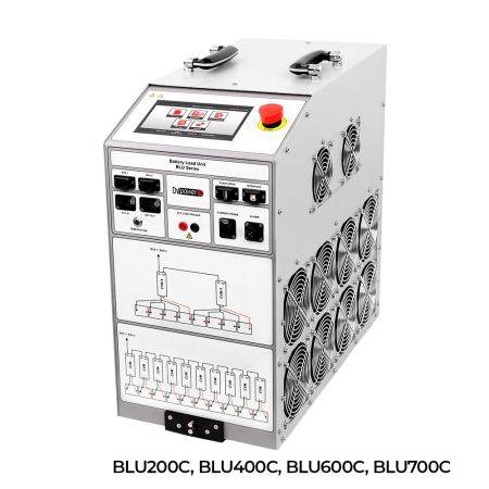 BLU-C | Banc de décharge de batteries, tension de test jusqu'à 800 V 