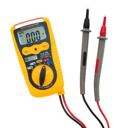 P01191740Z | Multimètre de poche CA703, 2 000 points, 600 V, 200 mA, 20 Mohms, détection tension sans contact, lampe torche
